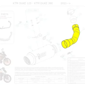 MIVV Verbindungsrohr passend für KTM Duke 125 ab 2021 Sofort Bestellen