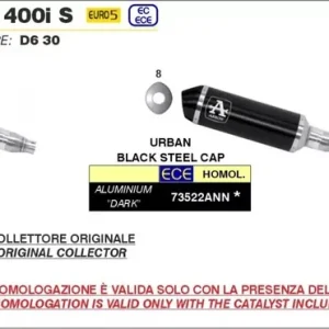 Preisreduziert Arrow Nachrüstkatalysator passend für KYMCO XCITING 400i S 21-22