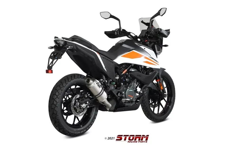 Neue Kollektion Storm by MIVV OVAL Edelstahl Endschalldämpfer passend für KTM 390 Adventure 20–21