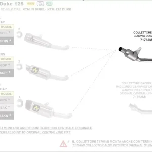 Jetzt Kaufen Arrow Krümmer passend für KTM Duke 125 ab 2021