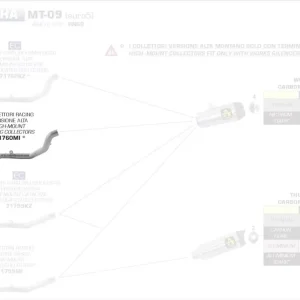 Arrow Krümmer High Version passend für Yamaha MT-09 21-23 Nur Heute