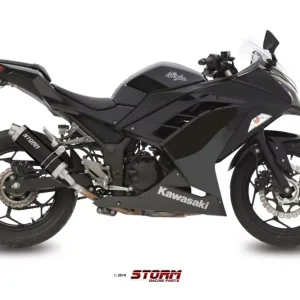 Storm by MIVV GP Endschalldämpfer Schwarz passend für Kawasaki Ninja 300 R / Z 300 Top-Preis