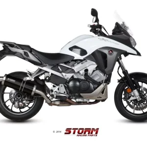 Storm by MIVV OVAL Endschalldämpfer schwarz passend für Honda Crossrunner 800 ´15/16 Highlight