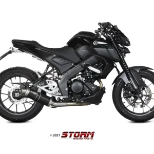 Storm by MIVV GP Endschalldämpfer Edelstahl Schwarz passend für Yamaha MT 125 / YZF-R 125 Neue Ware