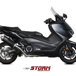 Rabatt Storm by MIVV Oval Edelstahl Schwarz passend für YAMAHA T-MAX 560 20-21