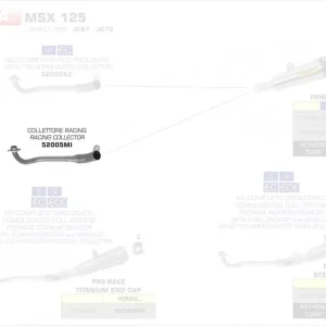 Rabatt Arrow Racing Krümmer passend für Honda MSX / GROM 125 16-19