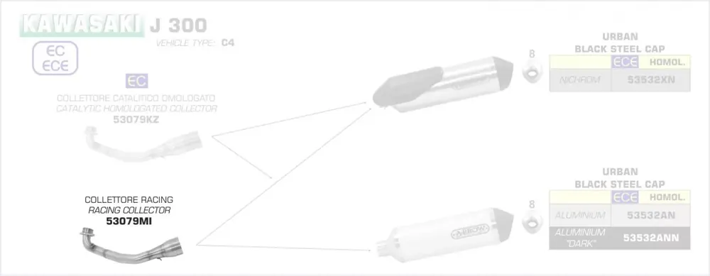 Arrow Verbindungsrohr passend für Kawasaki J 300 (2017–2020) Sichere Zahlung