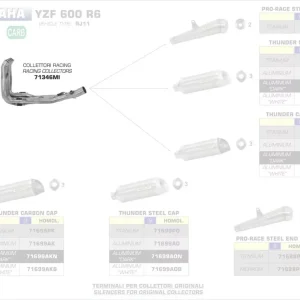 Arrow Racing Krümmer passend für Yamaha YZF 600 R6 06-07 Kostenfreie Lieferung
