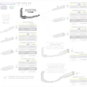 Neue Kollektion Arrow Racing Krümmer 4:2:1 passend für Yamaha YZF 600 R6 12-16