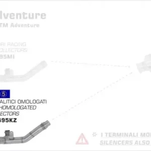 Arrow Krümmer mit Kat 2:1 passend für KTM 1190/1050/1290 Adventure Preis Gesenkt