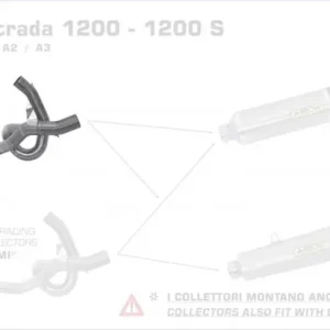 Neue Ware Arrow Krümmer mit Kat passend für Ducati Multistrada 1200/S 10-14