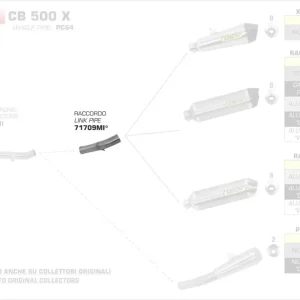 Ausverkauf Arrow Zwischenrohr passend für Honda CB 500 X 2019–2020