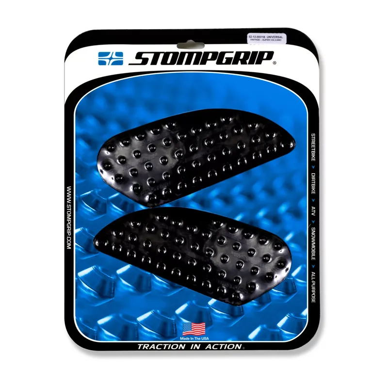 Stompgrip Traction Pad Universal Vintage Rally Kit (2 Stück) ca. 98 mm x 229 mm Super Volcano Neuheit