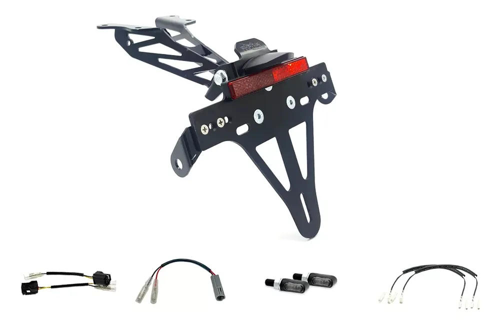 Schneller Versand Kennzeichenhalter-Blinker-Kit M-LED passend für Yamaha Tracer 700 ab 2020 (Hinten)