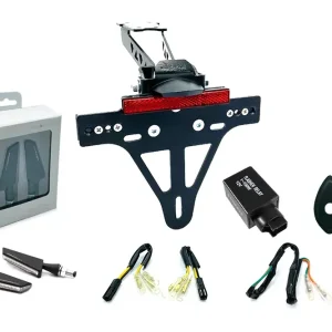 Kennzeichenhalter-Blinker-Kit SQ-LED passend für Honda CB500F PC58 & CBR500R PC57 ab 2017 Neu