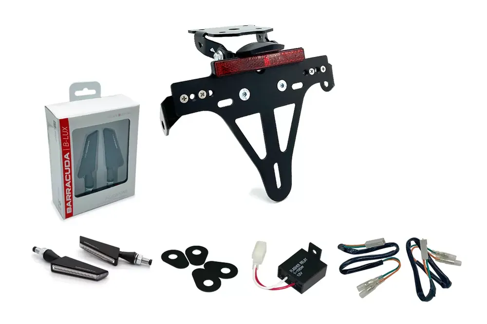 Kennzeichenhalter-Blinker-Kit SQ-LED passend für Kawasaki Z800 ab Modelljahr 2013 Preisreduziert