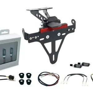 Günstig alpha Technik Kennzeichenhalter-Blinker-Kit M-LED passend für Yamaha MT-07 RM33 / RM34 ab Modelljahr 2021