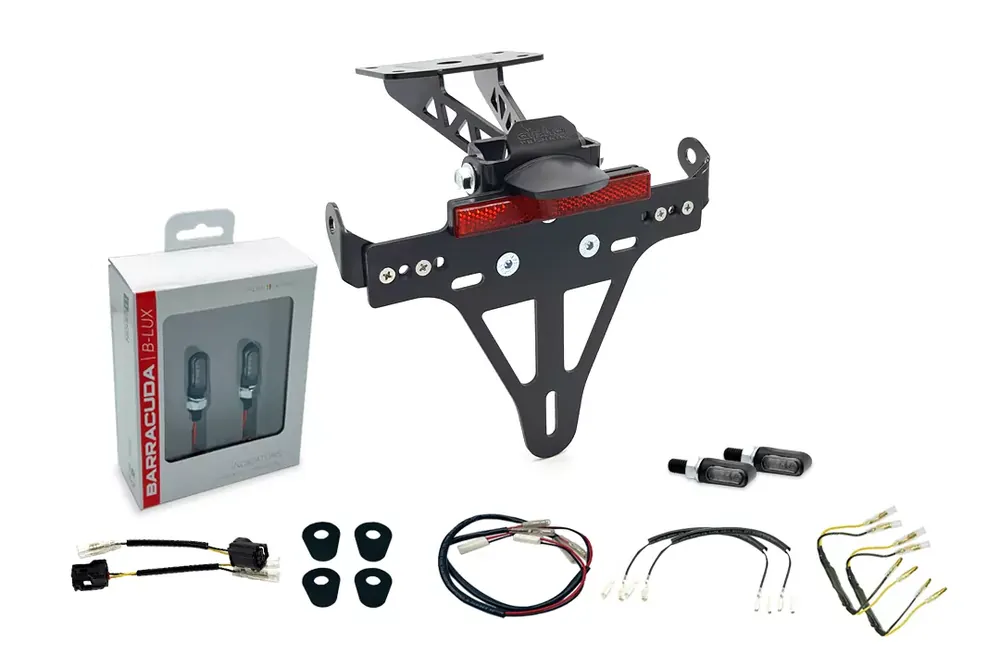 Günstig alpha Technik Kennzeichenhalter-Blinker-Kit M-LED passend für Yamaha MT-07 RM33 / RM34 ab Modelljahr 2021