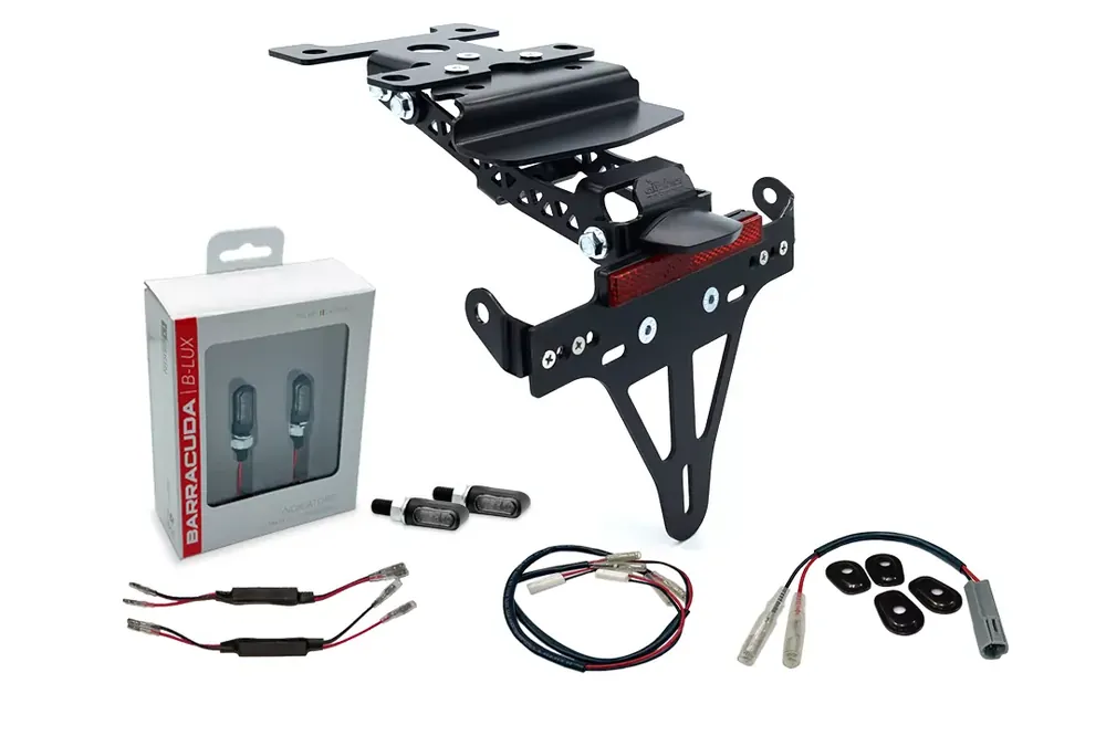 alpha Technik Kennzeichenhalter-Blinker-Kit passend für Yamaha Tenere 700 ab Modelljahr 2019 Direkt Vom Hersteller