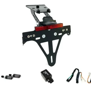 Neuheit alpha Technik Kennzeichenhalter-Blinker-Kit M-LED passend für Honda CBR650F / CB650FA und CB650F / CB650FA ab Modelljahr 2017 (Hinten)