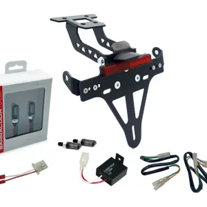 Saisonangebot Kennzeichenhalter-Blinker-Kit MLED passend für Kawasaki Ninja 400 ab 2018 / Z400 ab 2019 (Hinten)