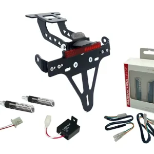 Nur Für Kurze Zeit Kennzeichenhalter-Blinker-Kit IDEA passend für Kawasaki Ninja 400 / Z 400 (Hinten)