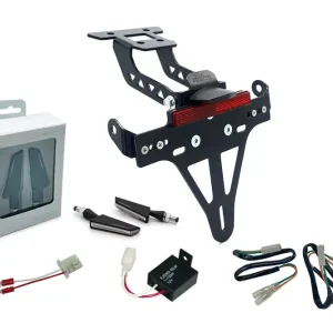 Kennzeichenhalter-Blinker-Kit BSQN passend für Kawasaki Ninja 400 ab 2018 / Z400 ab 2019 (Hinten) Sichere Zahlung