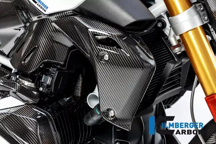 Heißes Angebot Ilmberger Carbon Wasserkühlerabdeckung rechts Carbon passend für BMW R 1250 R (LC)
