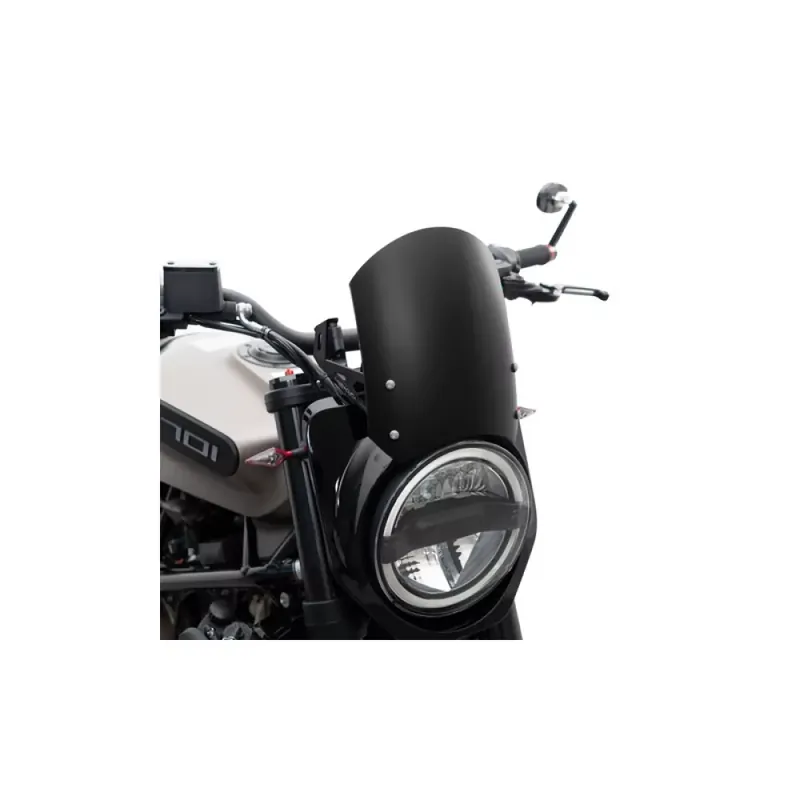 Barracuda Windschild Classic Aluminium schwarz passend für Husqvarna Svartpilen 701 Neue Kollektion