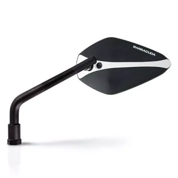 Barracuda Aluminium Rückspiegel Einsatz für A-Version Spiegel in Weiß Neue Ware