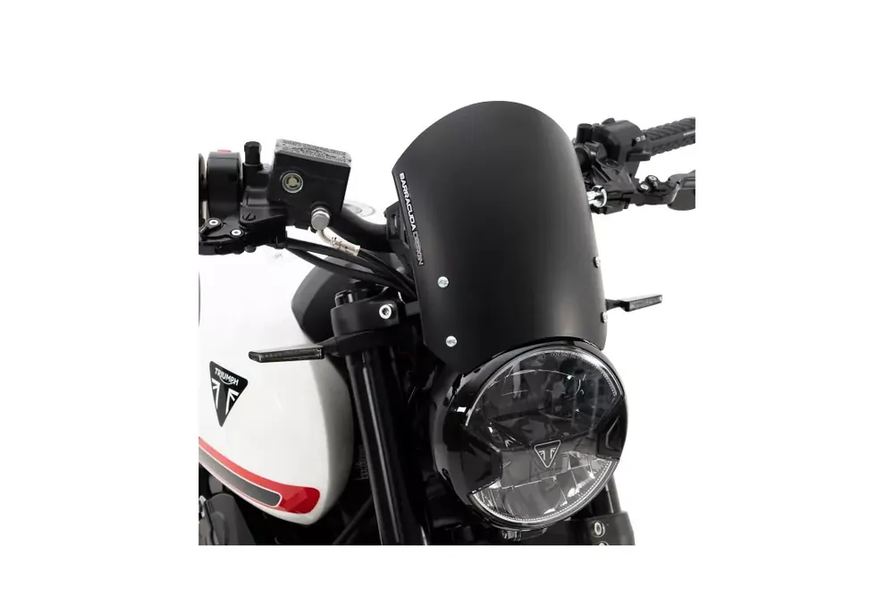Barracuda Windschild Classic Aluminium schwarz passend für Triumph Trident 660 Heißes Angebot