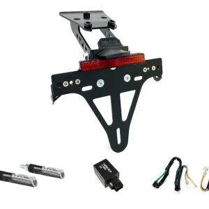 Expressversand alpha Technik Kennzeichenhalter-Blinker-Kit IDEA passend für Honda CBR650F / CB650F ab 2017 (Hinten)