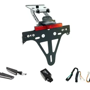 alpha Technik Kennzeichenhalter-Blinker-Kit SQ-LED passend für Honda CBR650F / CB650F Markenprodukt