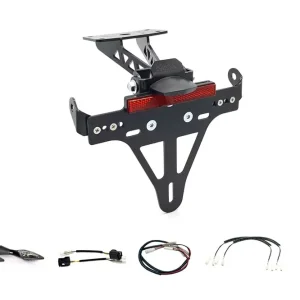 Mega-Angebot alpha Technik Kennzeichenhalter-Blinker-Kit passend für Yamaha MT-07 ab 2021 (Hinten)