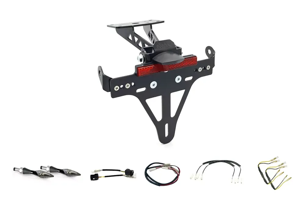 Mega-Angebot alpha Technik Kennzeichenhalter-Blinker-Kit passend für Yamaha MT-07 ab 2021 (Hinten)