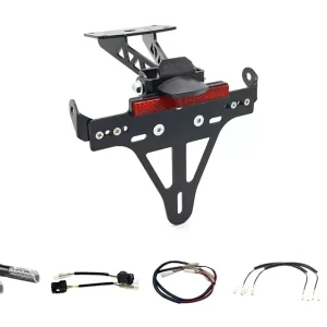 alpha Technik Kennzeichenhalter-Blinker-Kit passend für Yamaha MT-07 RM33 / RM34 ab Modelljahr 2021 (Hinten) Ausverkauf