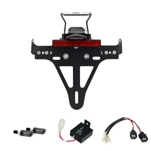Letzte Chance Kennzeichenhalter-Blinker-Kit MLED passend für Kawasaki Z900RS (Hinten)
