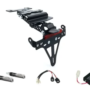 Rabatt alpha Technik Kennzeichenhalter-Blinker-Kit passend für Kawasaki Z H2 ab 2020 (Hinten)