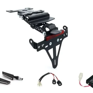 alpha Technik Kennzeichenhalter-Blinker-Kit SQ-LED passend für Kawasaki Z H2 ab Modelljahr 2020 (Hinten) Letzte Chance