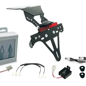 Top-Seller alpha Technik Kennzeichenhalter-Blinker-Kit X-LED passend für Yamaha YZF-R3 / MT03 2016–2019