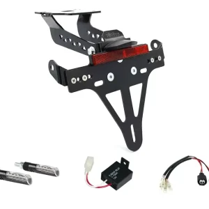 alpha Technik Kennzeichenhalter-Blinker-Kit IDEA passend für Kawasaki Z900 ab 2020 (Hinten) Markenware