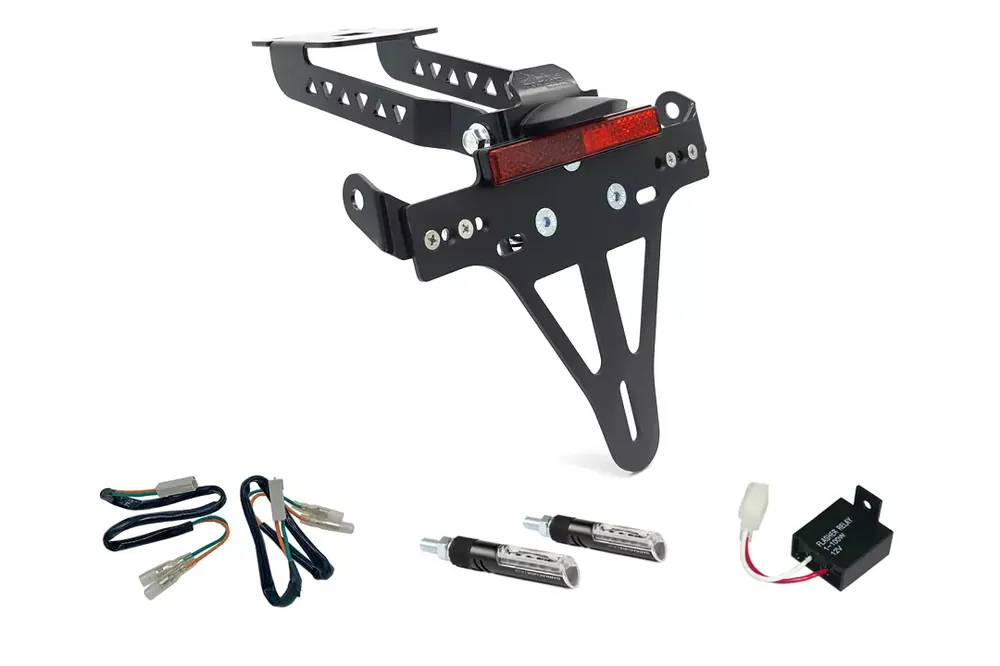 alpha Technik Kennzeichenhalter-Blinker-Kit passend für Kawasaki Z650 und Ninja 650 (2017–2019) Preisreduziert