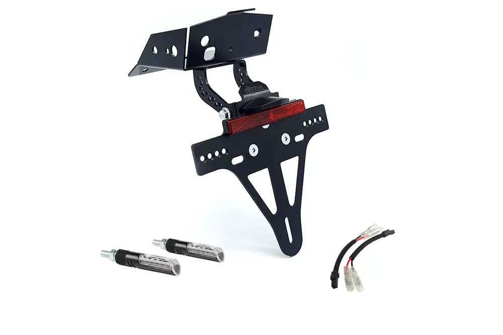 alpha Technik Kennzeichenhalter-Blinker-Kit passend für KTM 690 SMC R ab 2019 (Hinten) Versand Am Gleichen Tag