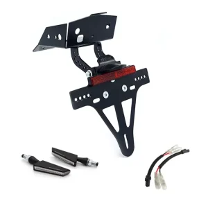 alpha Technik Kennzeichenhalter-Blinker-Kit SQ-LED passend für KTM 690 SMC R ab Modelljahr 2019 (Hinten) Preisreduziert