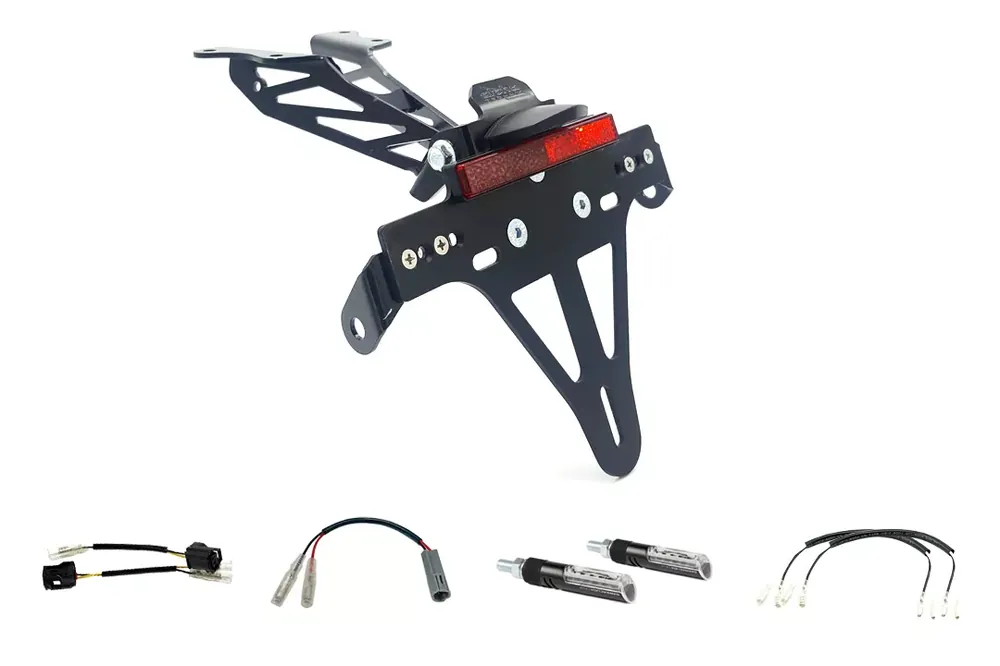 alpha Technik Kennzeichenhalter-Blinker-Kit passend für Yamaha Tracer 700 ab 2020 (Hinten) Must-Have