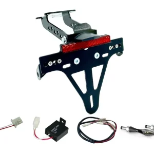 Garantierte Lieferung alpha Technik Kennzeichenhalter-Blinker-Kit M-LED passend für Yamaha MT125 ab 2019 (Hinten)