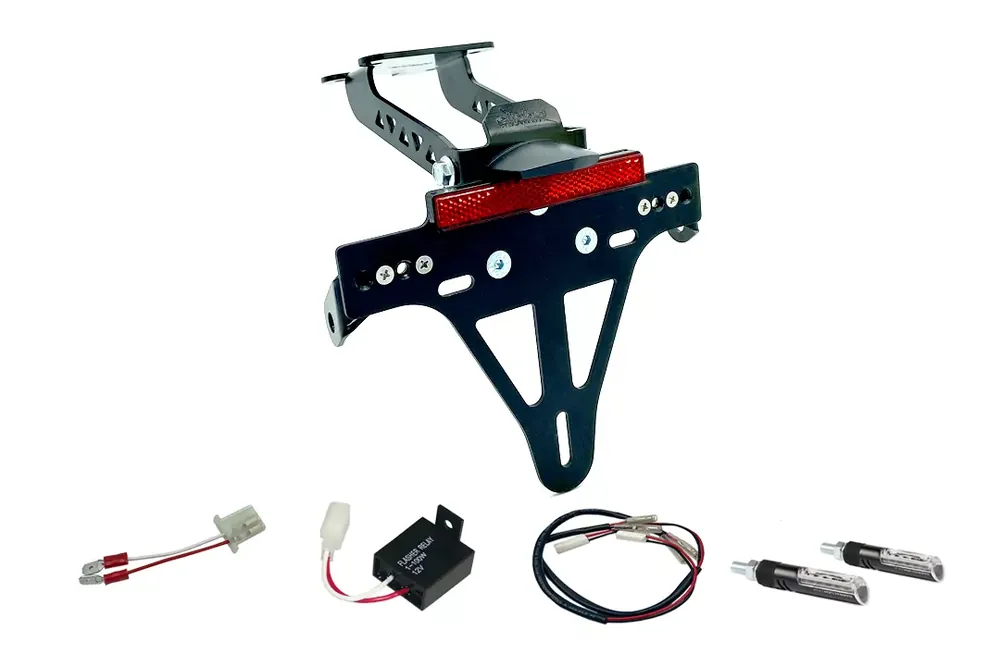 Preis Gesenkt alpha Technik Kennzeichenhalter-Blinker-Kit IDEA passend für Yamaha YZF-R125 ab 2019 (Hinten)