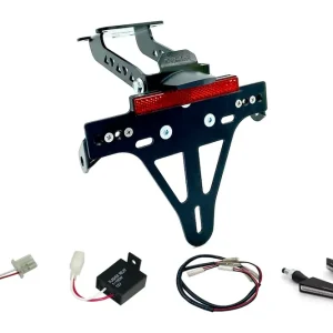 Zertifiziert alpha Technik Kennzeichenhalter-Blinker-Kit SQ-LED passend für Yamaha YZF-R125 ab 2019 (Hinten)