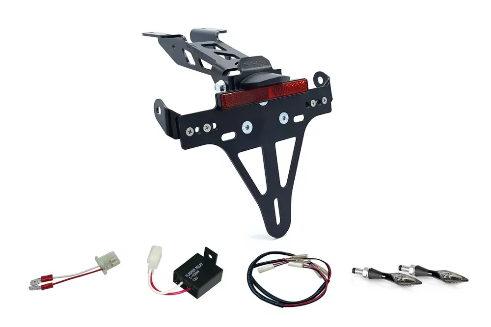 Bestpreis alpha Technik Kennzeichenhalter-Blinker-Kit X-LED passend für Yamaha MT125 ab Modelljahr 2020 (Hinten)