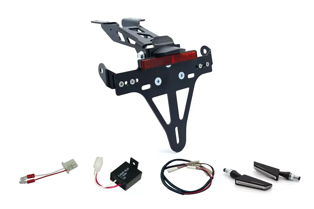 alpha Technik Kennzeichenhalter-Blinker-Kit SQ-LED passend für Yamaha MT125 ab 2020 (Hinten) Heißes Angebot